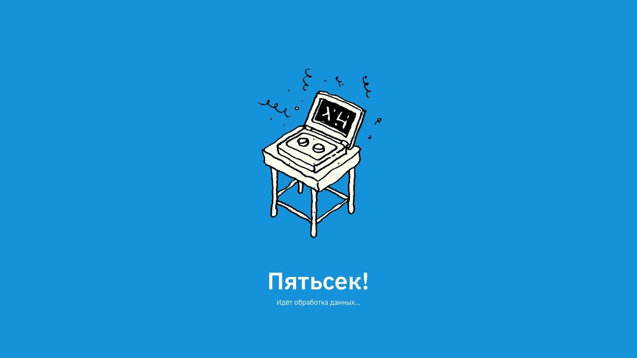 Данные обрабатываются, пользователь ожидает.